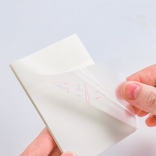 Fir Orange Lattice Transparent Post-it Note PET Waterproof Hand Account