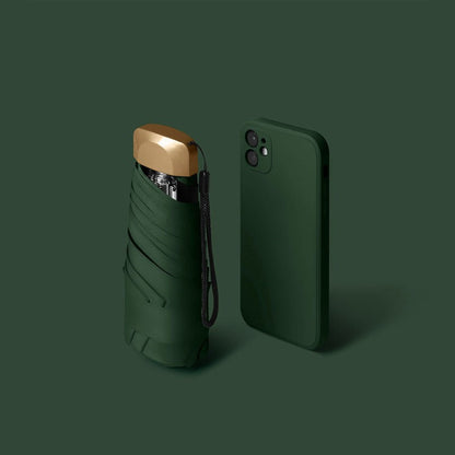 mini sun umbrella pocket rain umbrella vinyl folding UV ultraviolet