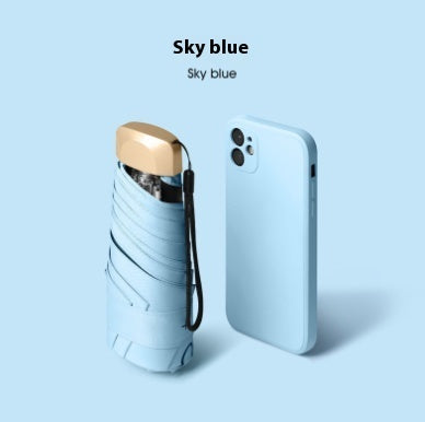 mini sun umbrella pocket rain umbrella vinyl folding UV ultraviolet