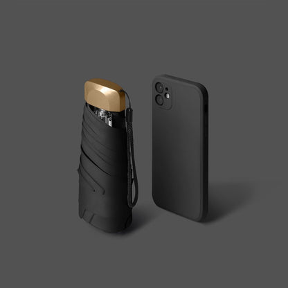 mini sun umbrella pocket rain umbrella vinyl folding UV ultraviolet