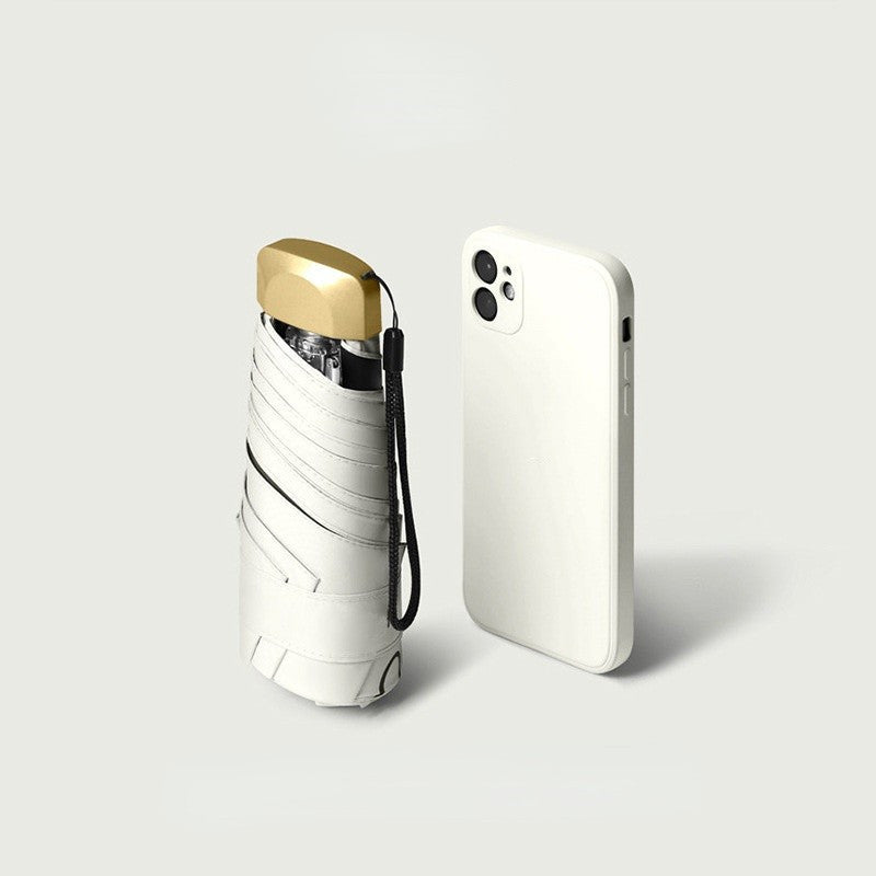 mini sun umbrella pocket rain umbrella vinyl folding UV ultraviolet