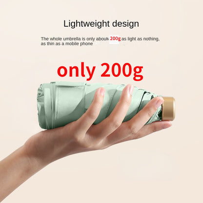 mini sun umbrella pocket rain umbrella vinyl folding UV ultraviolet