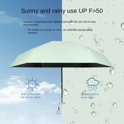 mini sun umbrella pocket rain umbrella vinyl folding UV ultraviolet